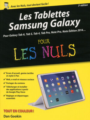 cover image of Les Tablettes Samsung Galaxy pour les Nuls, 3e édition